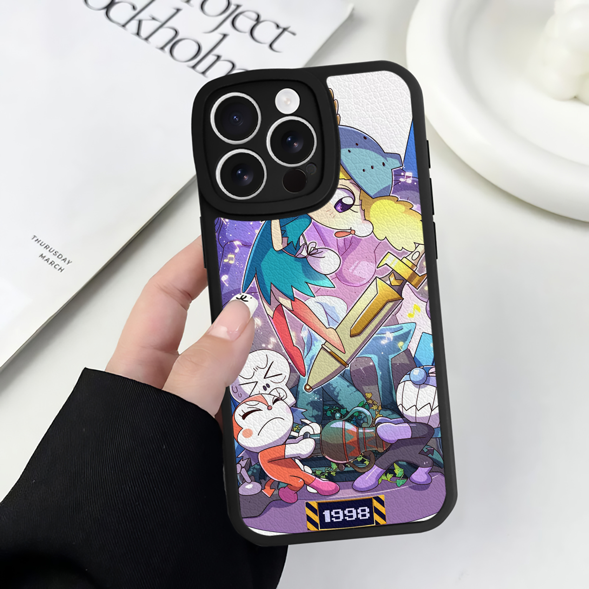（画像用） アンパンマン Anpanman 【iPhone 16シリーズ対応】シリコンスマホケース（レザー調） 材質：シリコン